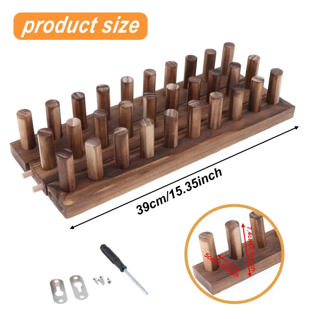 Adjustable Wooden Loom Frame Knitting Kit for DIY Blankets