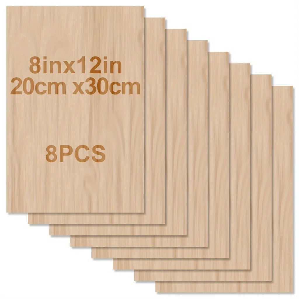 Plywood Craft Panels – 4–48pcs Laser-Cut Wood Sheets