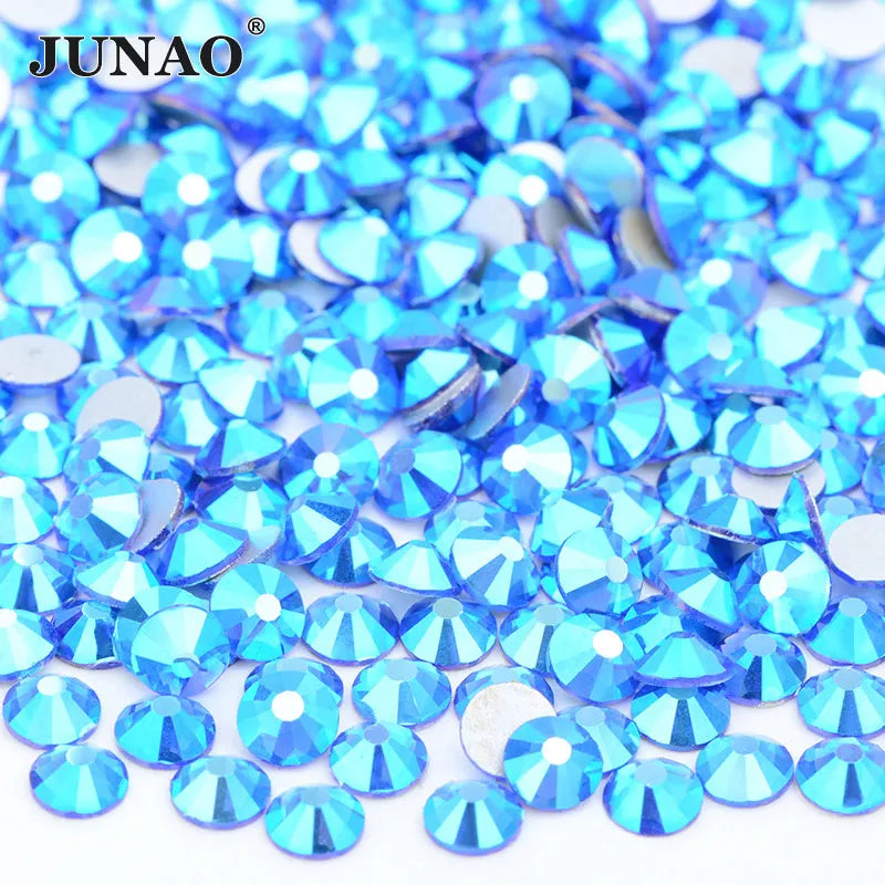 Clear AB Glass Rhinestones Set – 14,400PCS Flatback Crystals (SS6/SS12/SS20)