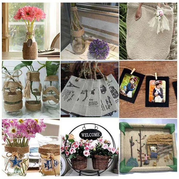 Natural Jute Rope – 1–14mm Vintage Cord for DIY Crafts & Home Décor