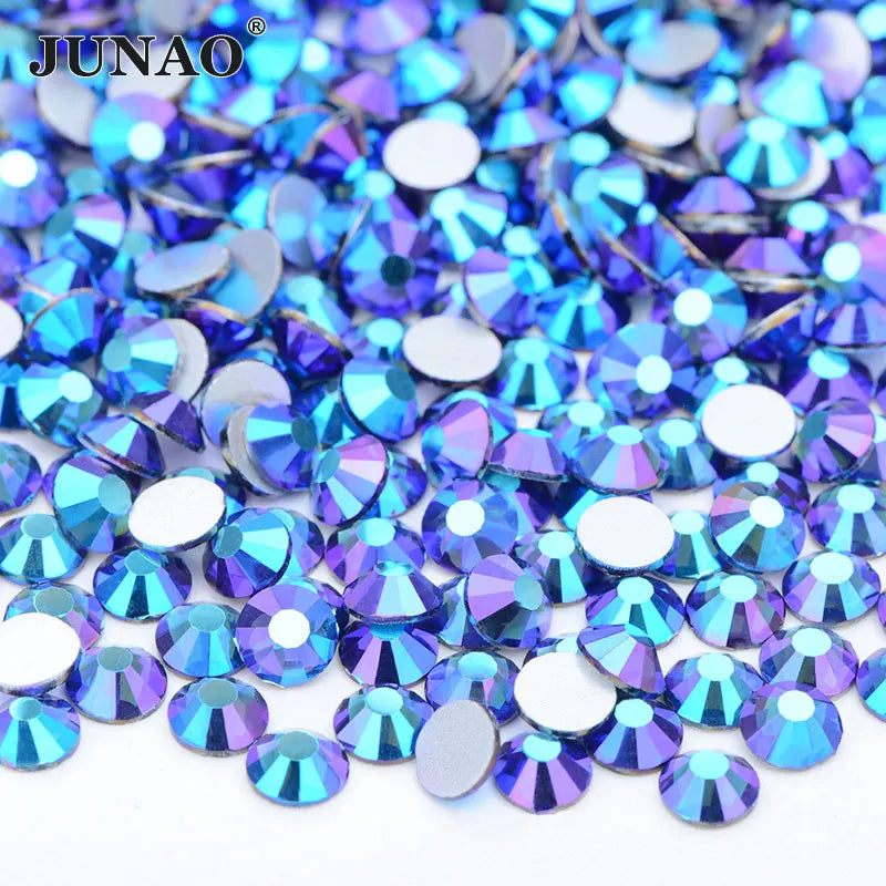 Clear AB Glass Rhinestones Set – 14,400PCS Flatback Crystals (SS6/SS12/SS20)