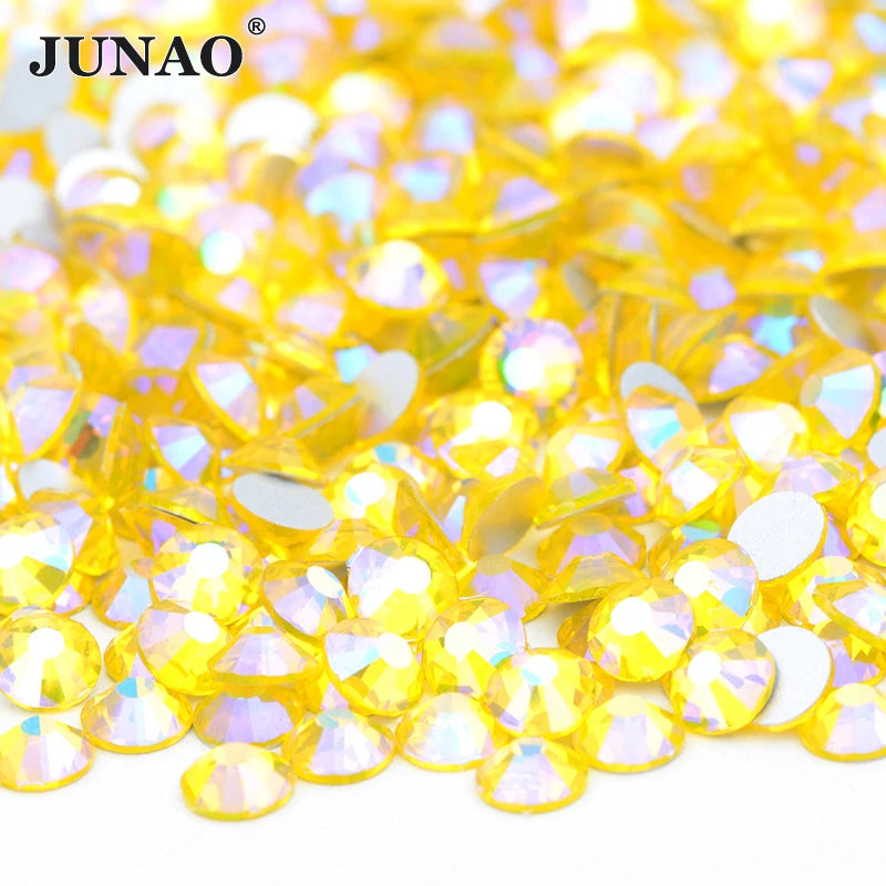 Clear AB Glass Rhinestones Set – 14,400PCS Flatback Crystals (SS6/SS12/SS20)