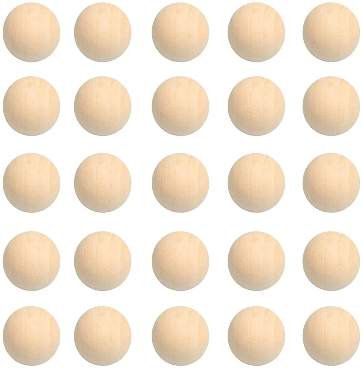 Hardwood Balls 15–40mm – Natural Unfinished Wooden Balls (1–20pcs)