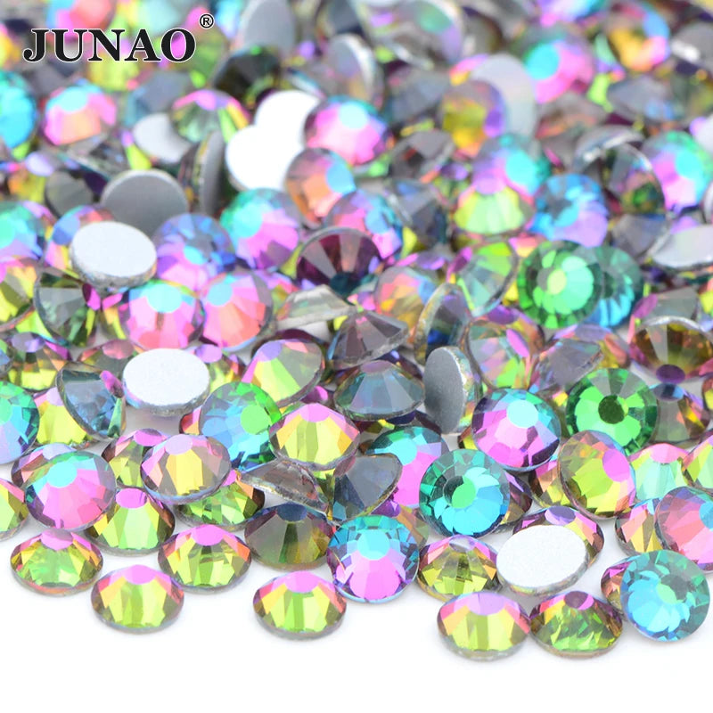 Clear AB Glass Rhinestones Set – 14,400PCS Flatback Crystals (SS6/SS12/SS20)