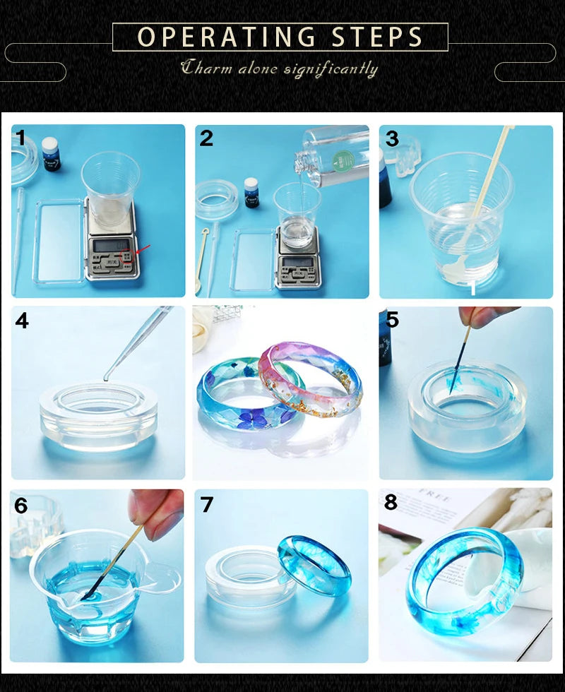 16-Style Epoxy Resin Mold Kit – Silicone Jewelry Casting Set for DIY Earrings