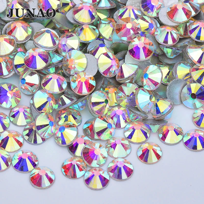 Clear AB Glass Rhinestones Set – 14,400PCS Flatback Crystals (SS6/SS12/SS20)