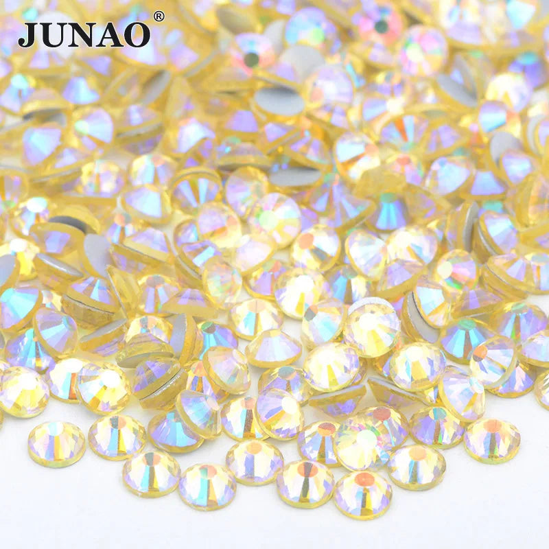 Clear AB Glass Rhinestones Set – 14,400PCS Flatback Crystals (SS6/SS12/SS20)