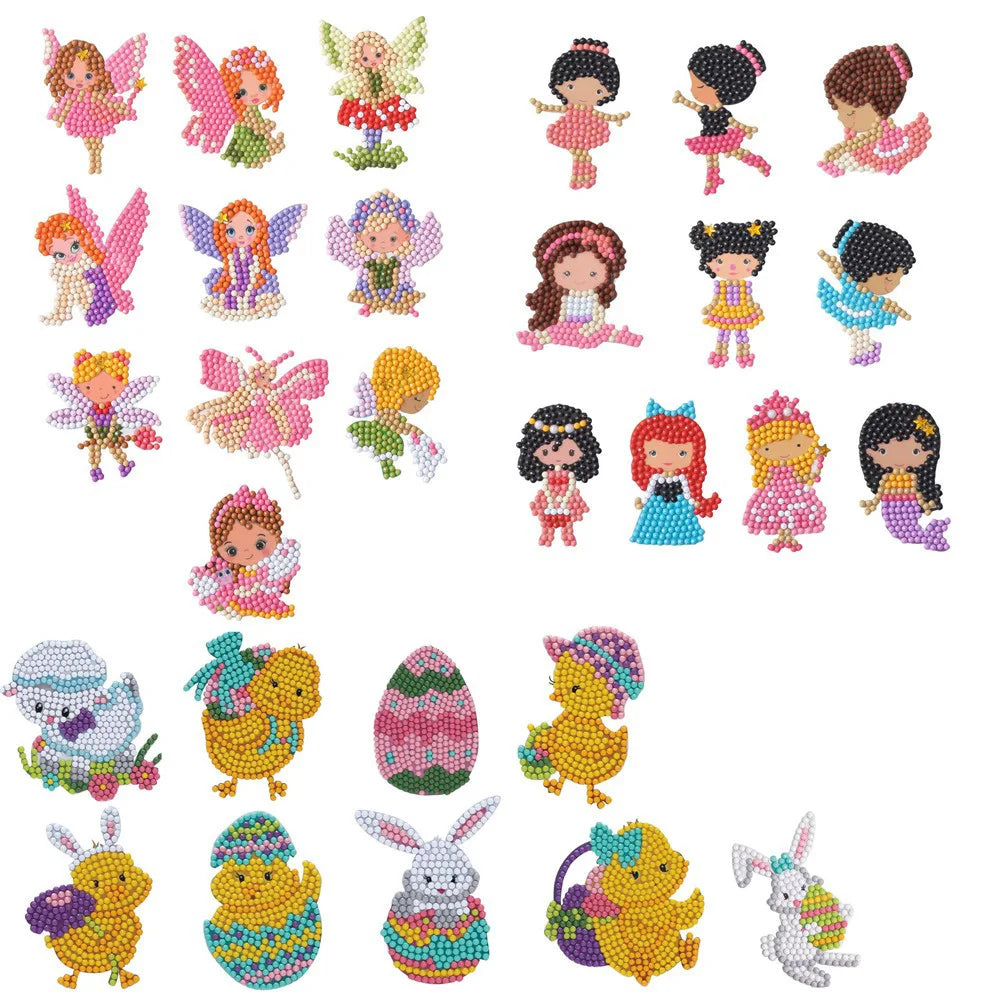 Pokémon Diamond Painting Stickers & Cartoon Crystal Art Craft Set