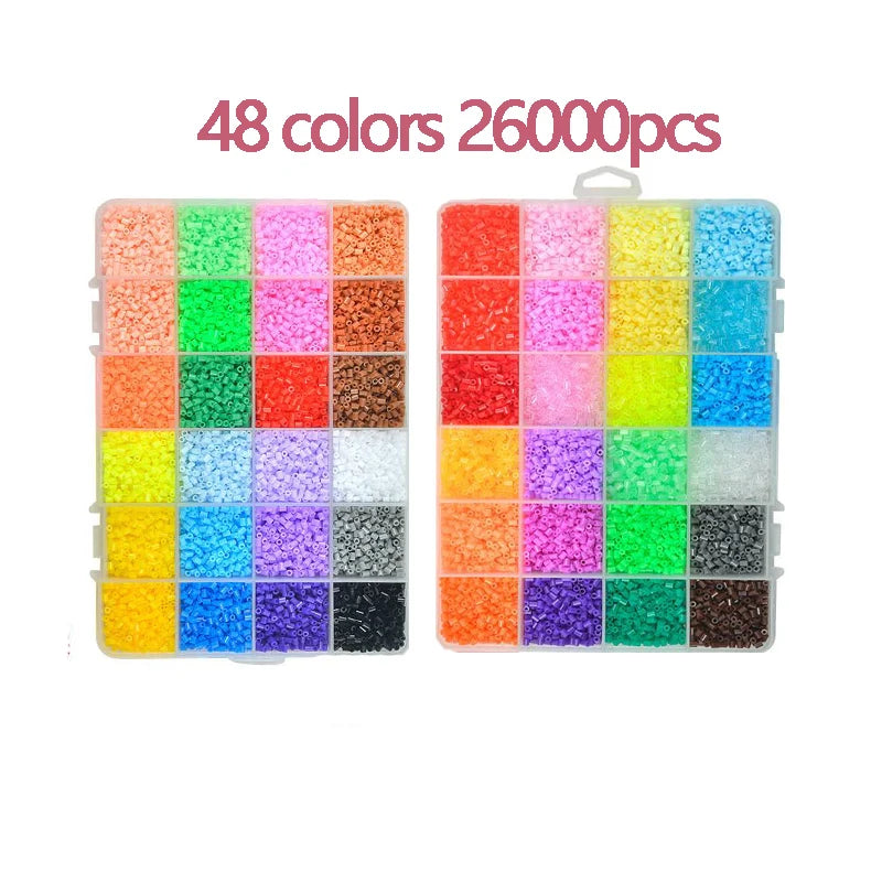 2.6mm Hama Beads – 24/48 Colors Educational Ironing Fuse Beads for DIY Crafts