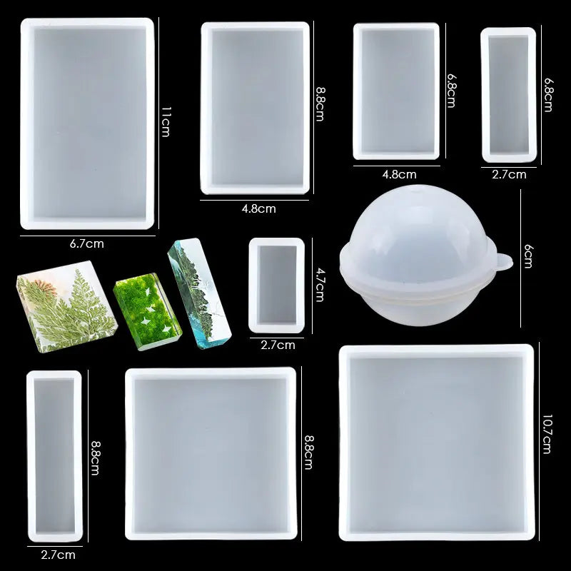 16-Style Epoxy Resin Mold Kit – Silicone Jewelry Casting Set for DIY Earrings