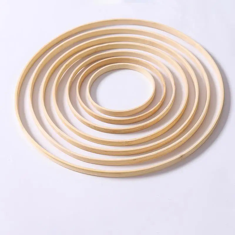 Wooden Bamboo Floral Hoop Ring – DIY Wreath & Dream Catcher Frame