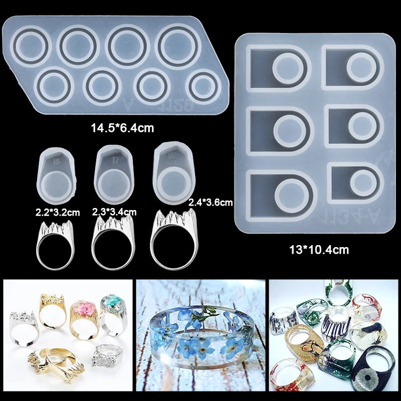 16-Style Epoxy Resin Mold Kit – Silicone Jewelry Casting Set for DIY Earrings