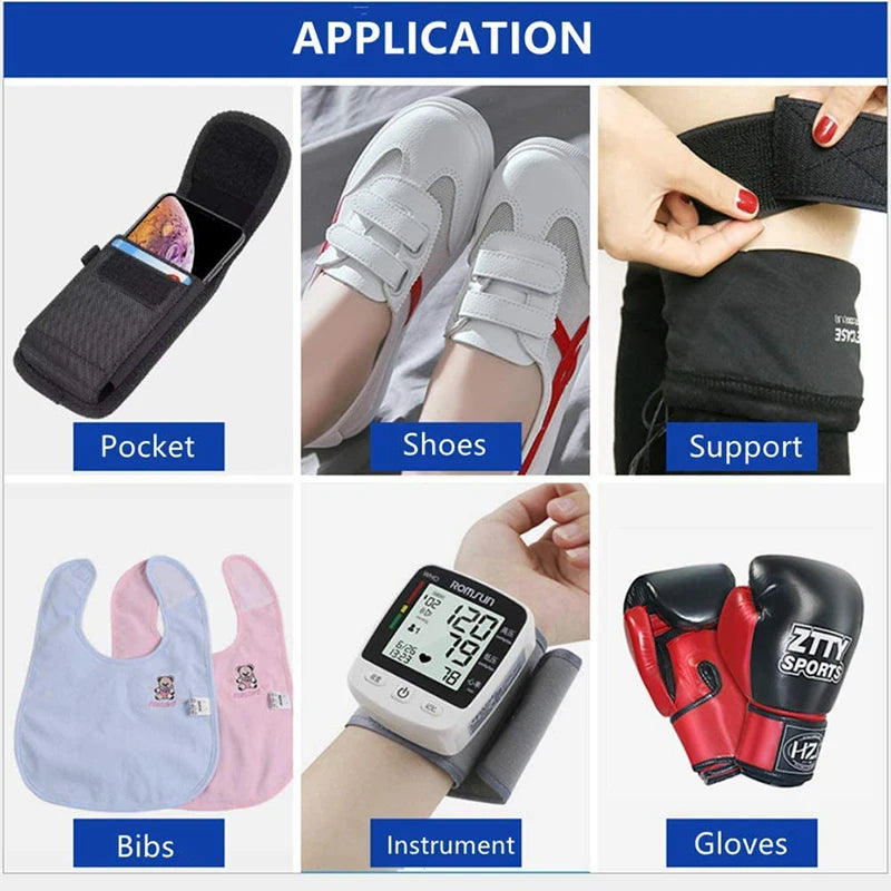 Hook & Loop Sewing Fastener Tape – Non-Adhesive Nylon (5M/Pair, 16–150mm)