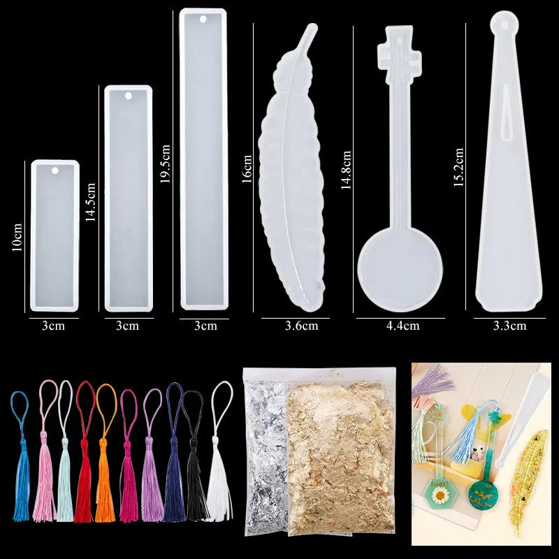 16-Style Epoxy Resin Mold Kit – Silicone Jewelry Casting Set for DIY Earrings