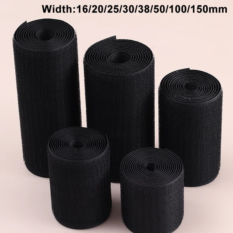 Hook & Loop Sewing Fastener Tape – Non-Adhesive Nylon (5M/Pair, 16–150mm)
