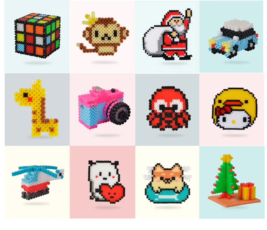 2.6mm Hama Beads – 24/48 Colors Educational Ironing Fuse Beads for DIY Crafts