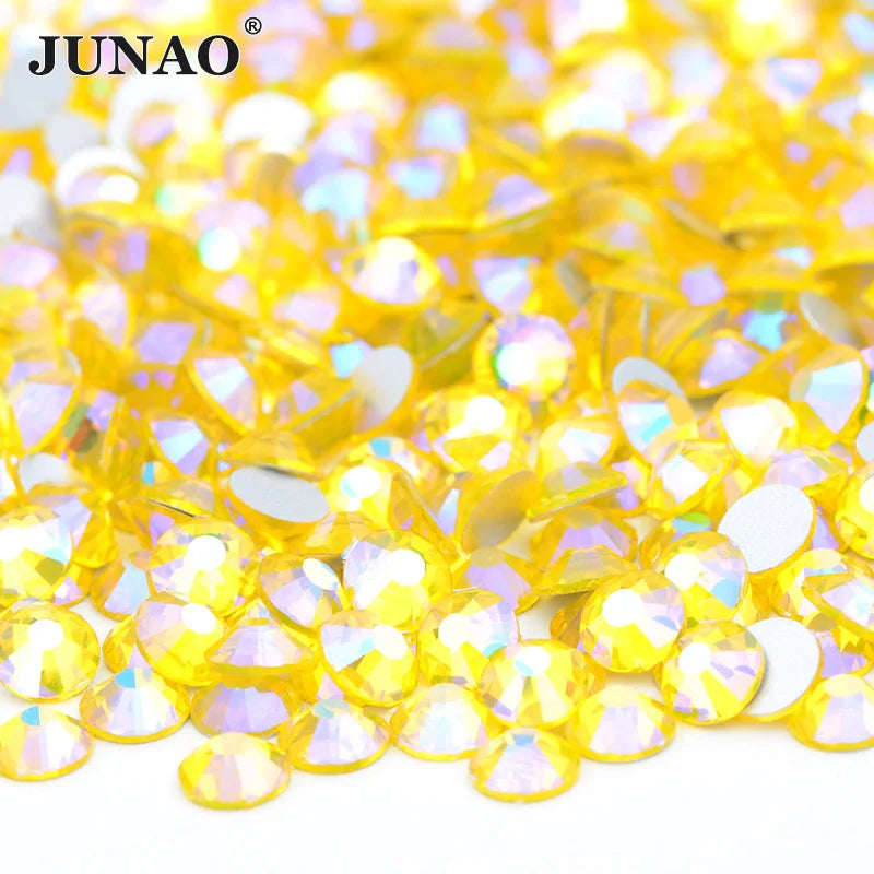 Clear AB Glass Rhinestones Set – 14,400PCS Flatback Crystals (SS6/SS12/SS20)