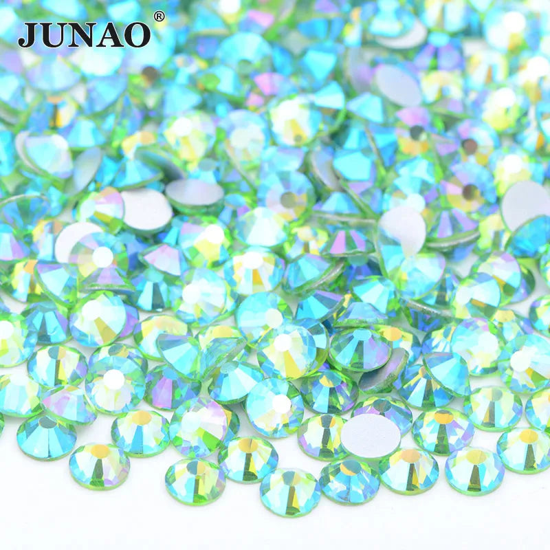 Clear AB Glass Rhinestones Set – 14,400PCS Flatback Crystals (SS6/SS12/SS20)
