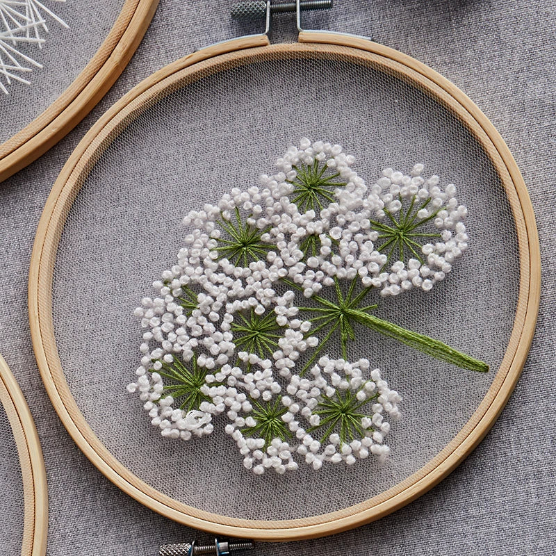 DIY Floral Embroidery Round Cross Stitch Kit