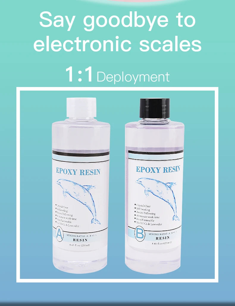 1:1 Clear Epoxy Resin Kit – Crystal Clear Casting Resin