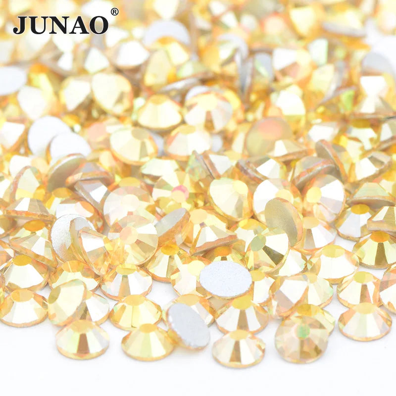 Clear AB Glass Rhinestones Set – 14,400PCS Flatback Crystals (SS6/SS12/SS20)