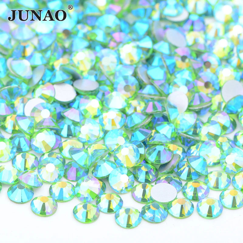 Clear AB Glass Rhinestones Set – 14,400PCS Flatback Crystals (SS6/SS12/SS20)