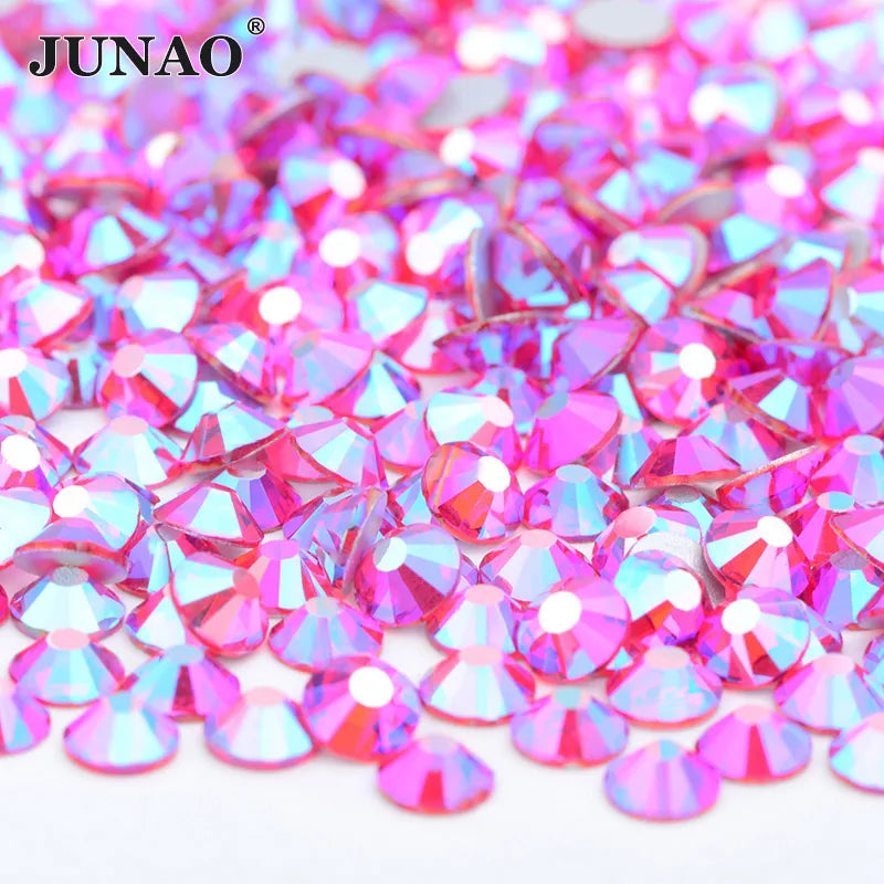 Clear AB Glass Rhinestones Set – 14,400PCS Flatback Crystals (SS6/SS12/SS20)