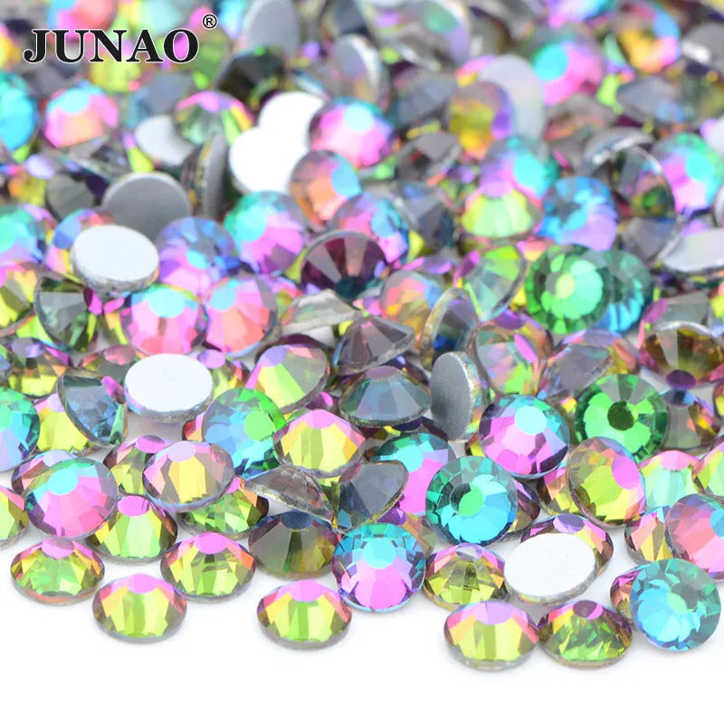 Clear AB Glass Rhinestones Set – 14,400PCS Flatback Crystals (SS6/SS12/SS20)