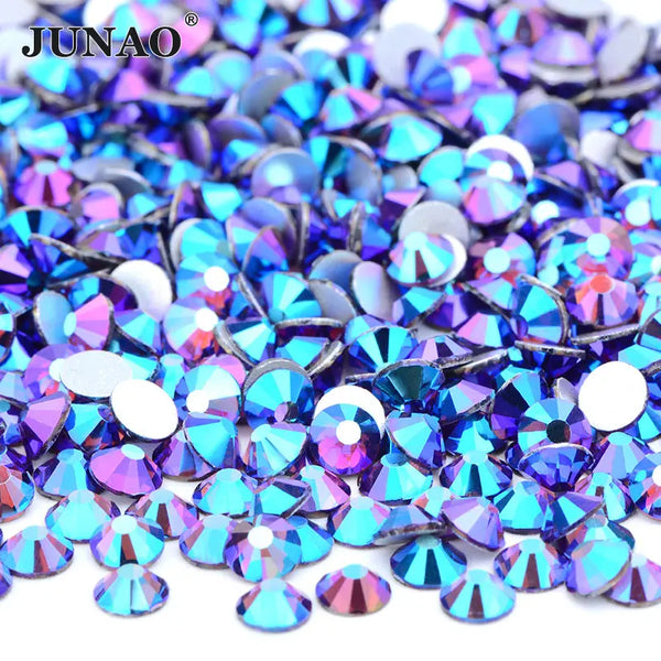 Clear AB Glass Rhinestones Set – 14,400PCS Flatback Crystals (SS6/SS12/SS20)