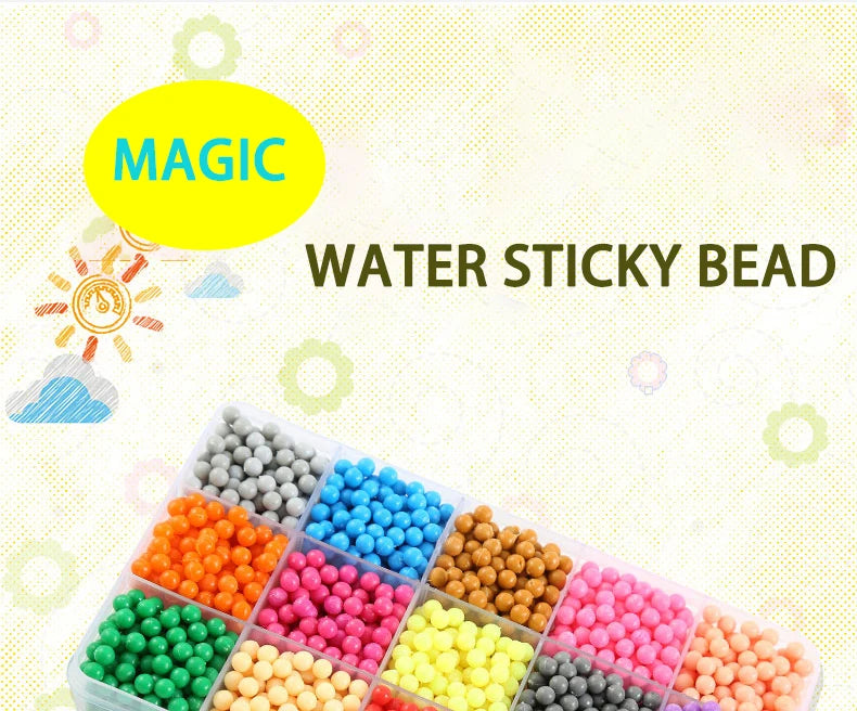 Magic Water Fuse Beads Set – DIY Sticky Beads Craft Kit