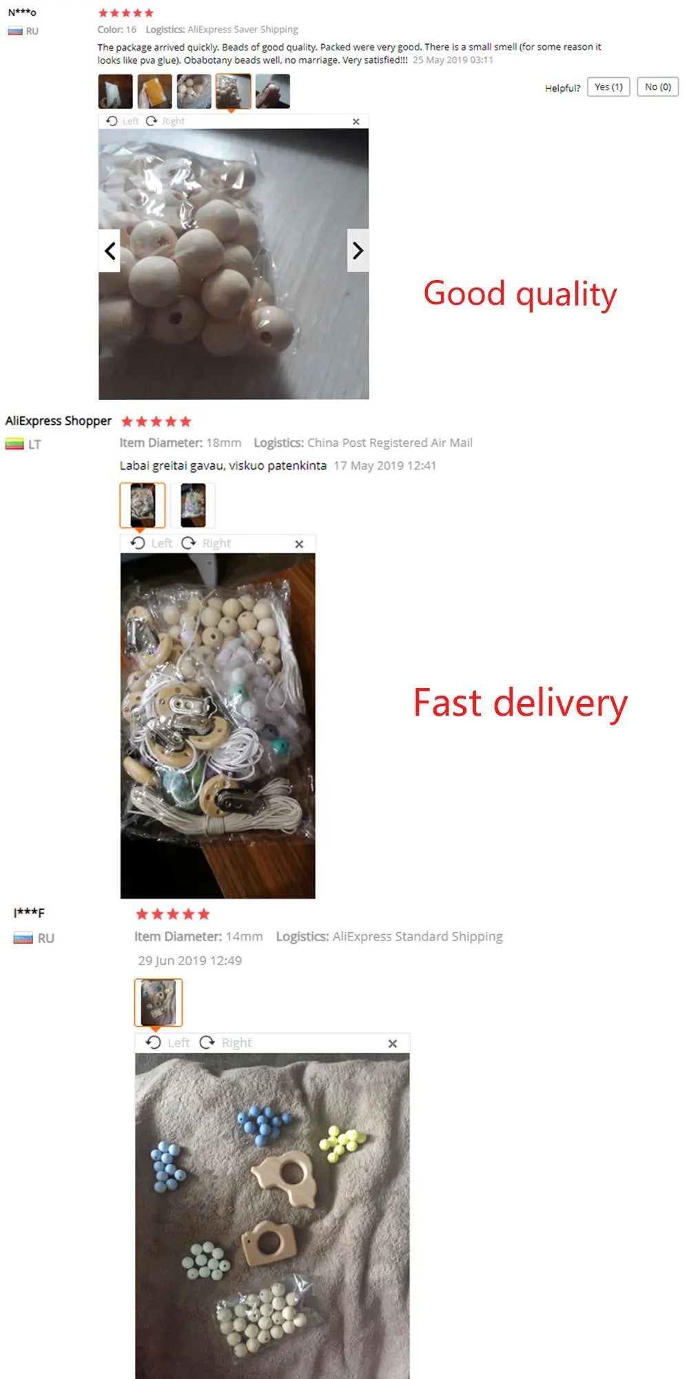 TYRY.HU Wooden Round Beads – 20–100 PCS for Jewelry Making