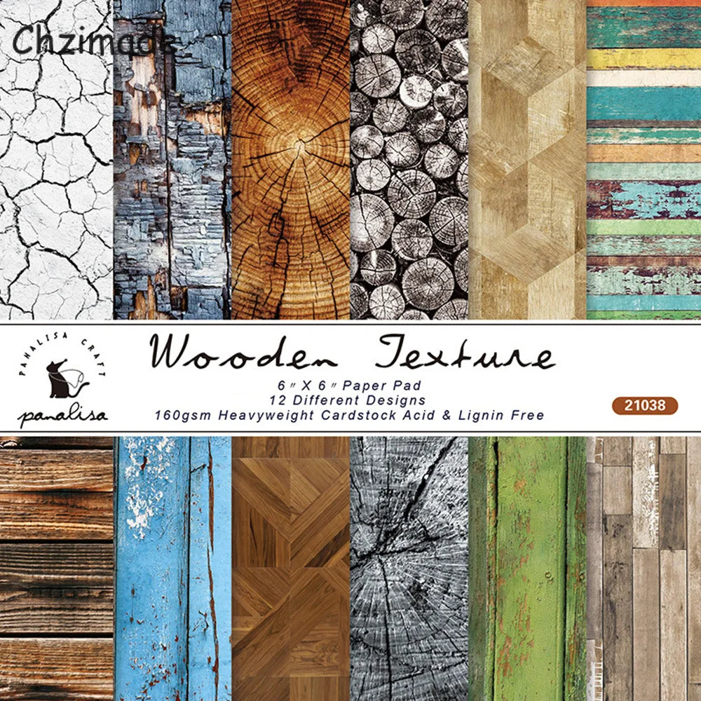 Vintage Flower Paper Pad – 12 Sheets 6x6" Scrapbooking & Card Making Set