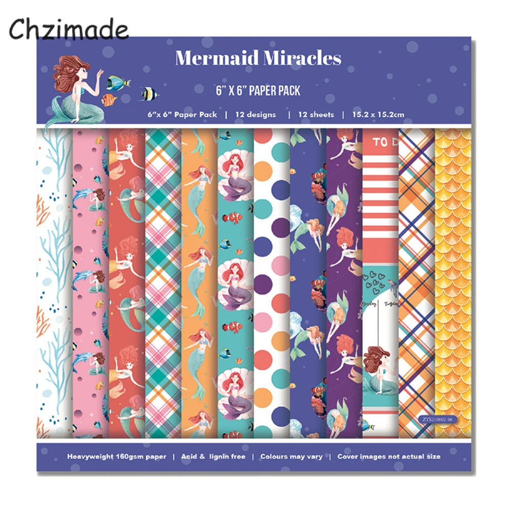 Vintage Flower Paper Pad – 12 Sheets 6x6" Scrapbooking & Card Making Set