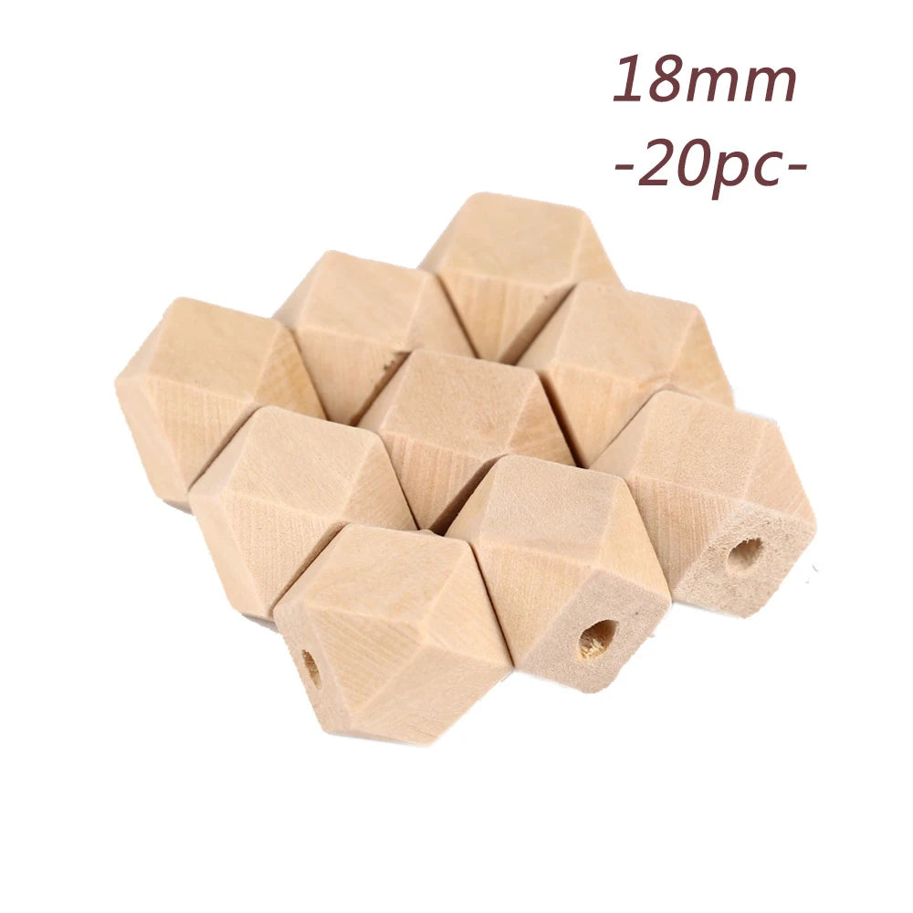 TYRY.HU Wooden Round Beads – 20–100 PCS for Jewelry Making