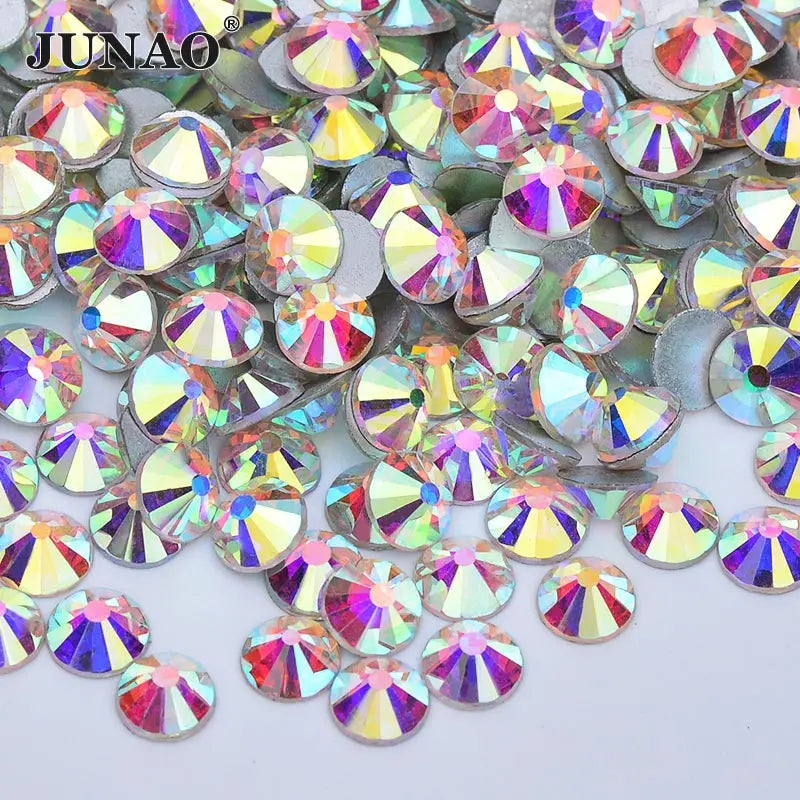 Clear AB Glass Rhinestones Set – 14,400PCS Flatback Crystals (SS6/SS12/SS20)
