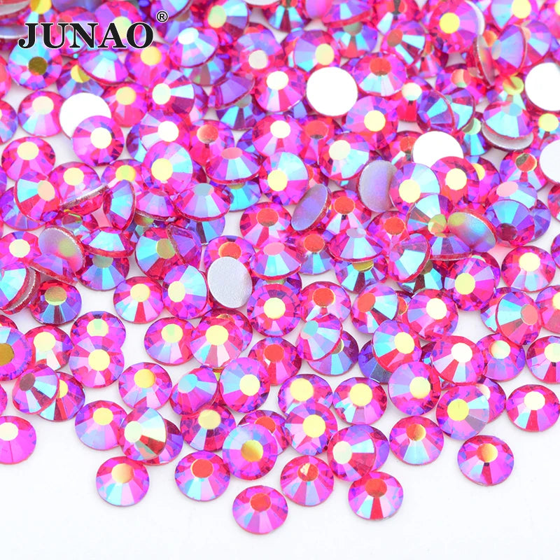 Clear AB Glass Rhinestones Set – 14,400PCS Flatback Crystals (SS6/SS12/SS20)