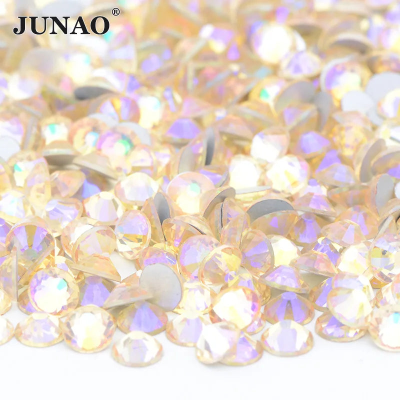 Clear AB Glass Rhinestones Set – 14,400PCS Flatback Crystals (SS6/SS12/SS20)