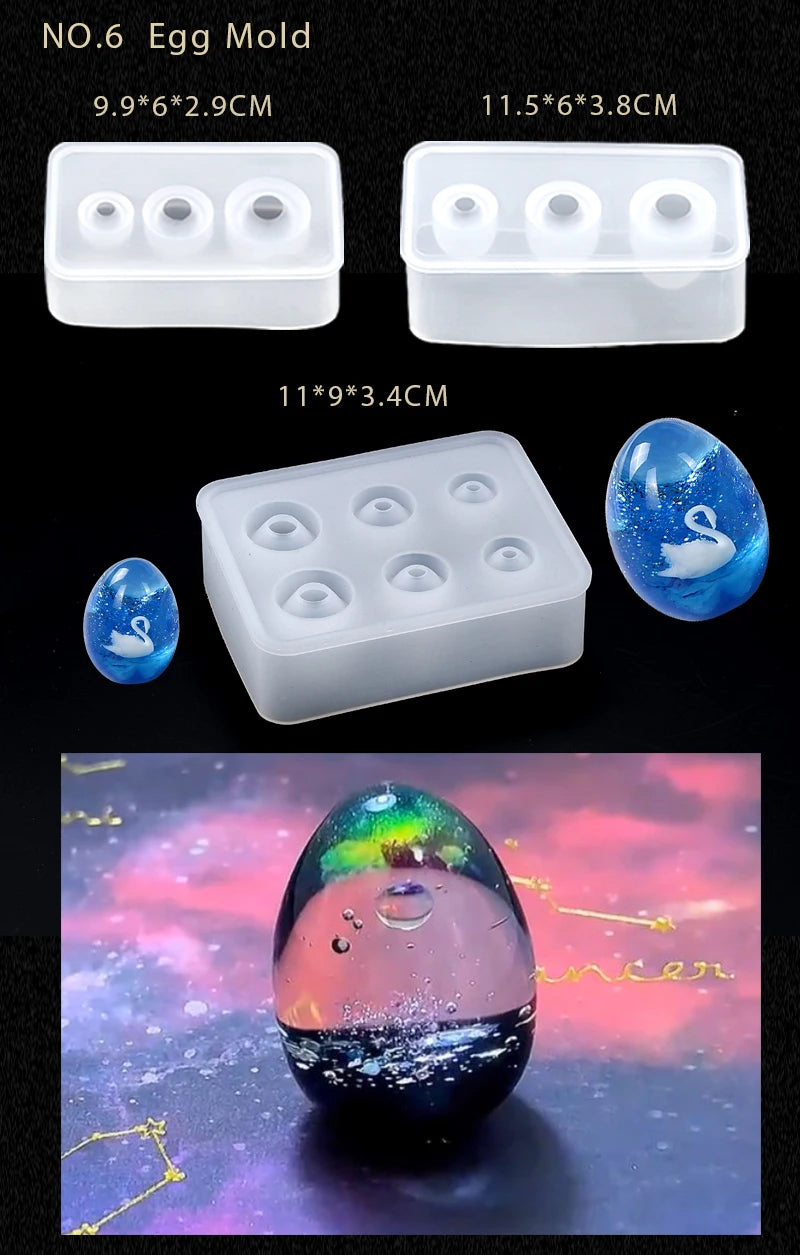 16-Style Epoxy Resin Mold Kit – Silicone Jewelry Casting Set for DIY Earrings