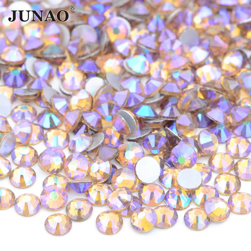 Clear AB Glass Rhinestones Set – 14,400PCS Flatback Crystals (SS6/SS12/SS20)