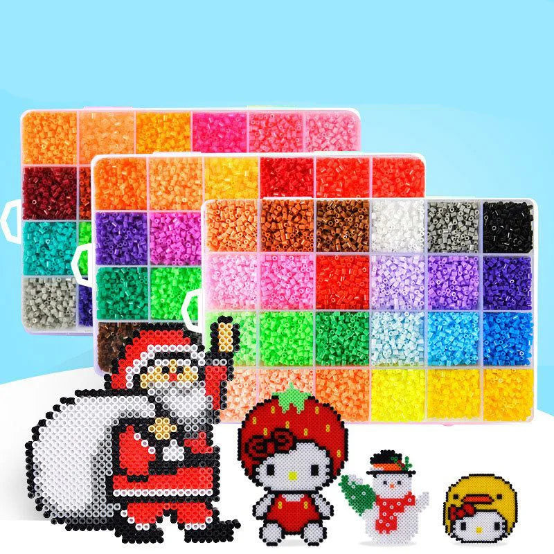2.6mm Hama Beads – 24/48 Colors Educational Ironing Fuse Beads for DIY Crafts