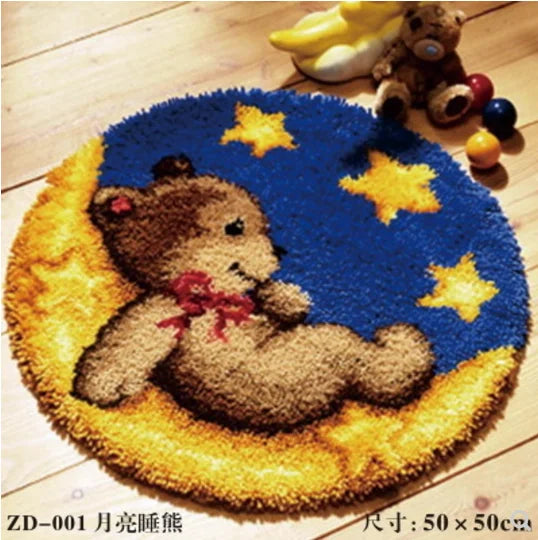 Cushion & Carpet Latch Hook Kit – DIY Embroidery & Needlework Set