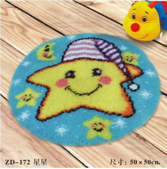 Cushion & Carpet Latch Hook Kit – DIY Embroidery & Needlework Set