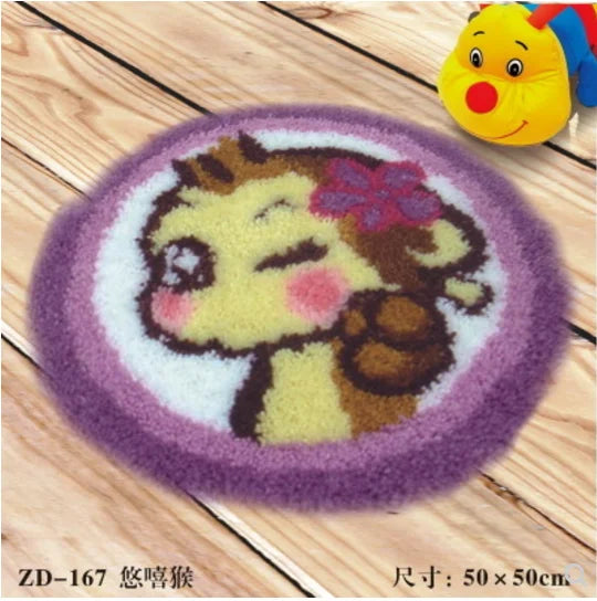 Cushion & Carpet Latch Hook Kit – DIY Embroidery & Needlework Set