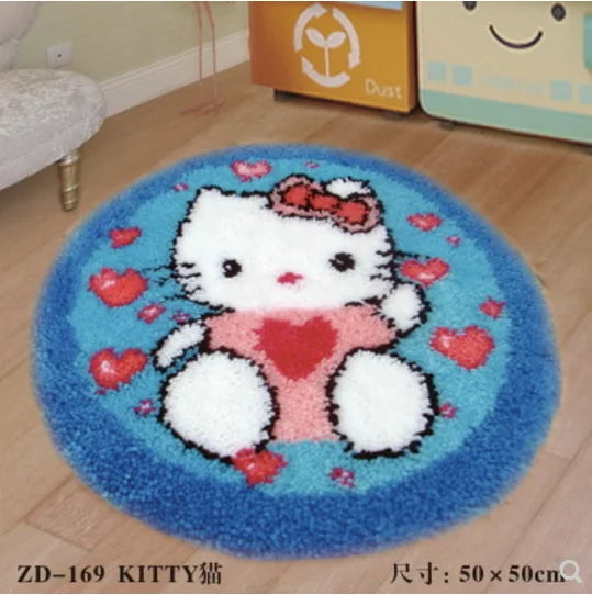 Cushion & Carpet Latch Hook Kit – DIY Embroidery & Needlework Set