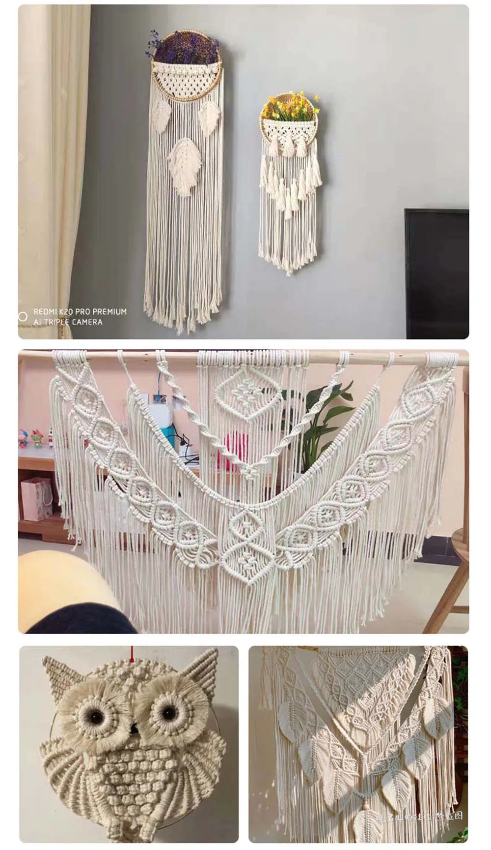 Natural Cotton Twisted Macrame Cord for DIY Projects