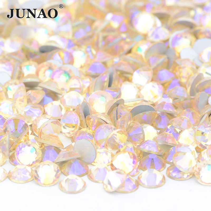 Clear AB Glass Rhinestones Set – 14,400PCS Flatback Crystals (SS6/SS12/SS20)