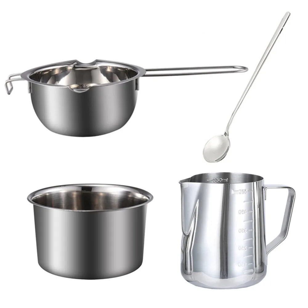 Handmade Candle Making Kit – Pouring Pot, Wicks, Fixator & Accessories for DIY Candles