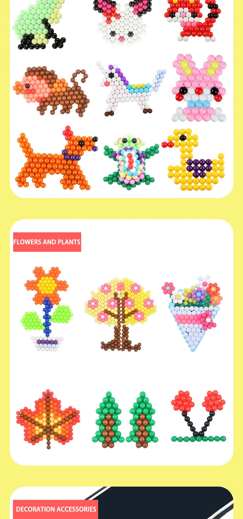 Magic Water Fuse Beads Set – DIY Sticky Beads Craft Kit