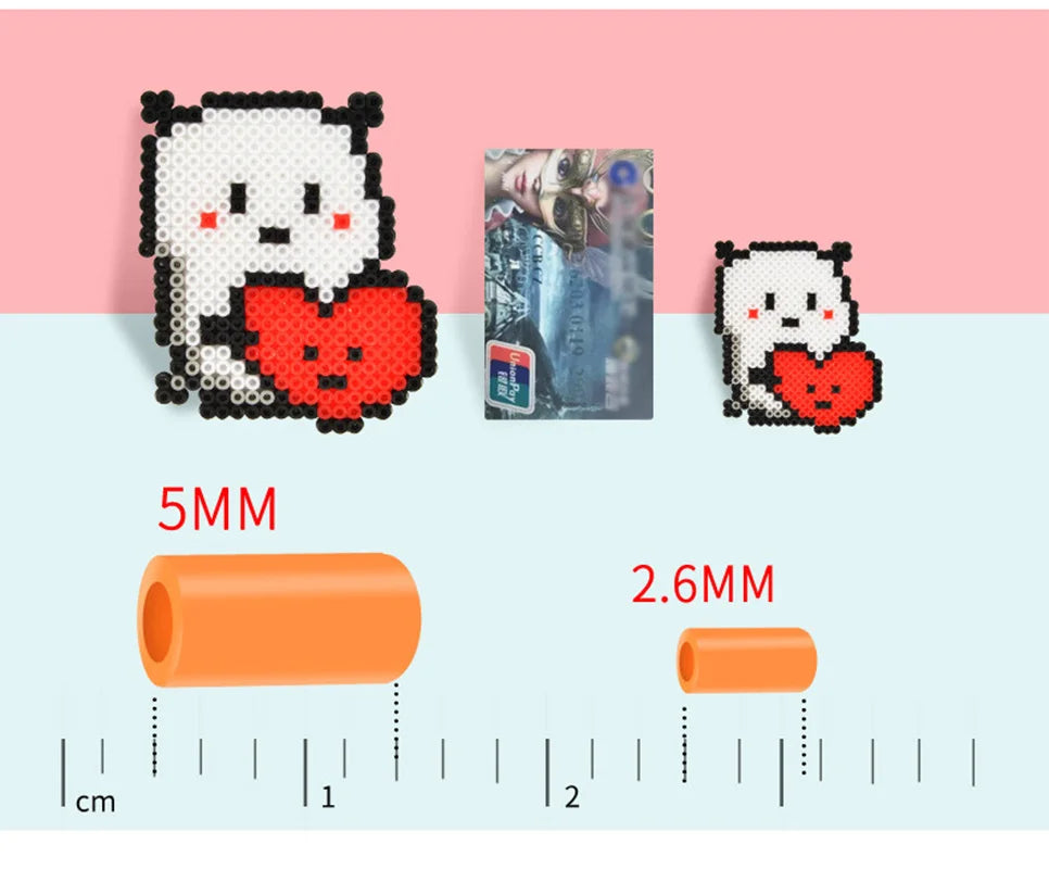 2.6mm Hama Beads – 24/48 Colors Educational Ironing Fuse Beads for DIY Crafts