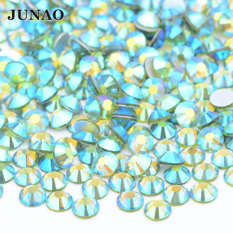 Clear AB Glass Rhinestones Set – 14,400PCS Flatback Crystals (SS6/SS12/SS20)